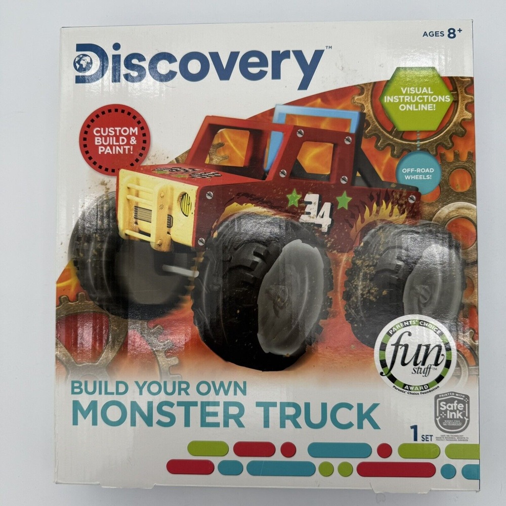 Discovery Build & Paint Your Own Monster Truck Activity Art & Craft Kit Child 8+